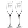 Champagne Toasting Flute Glasses, Set of 2 Q555385