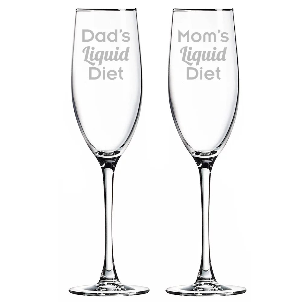 Champagne Toasting Flute Glasses, Set of 2 Q555385