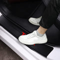 Carbon Fibre Vinyl Car Door Sill Protector Decal Sticker 4PCS White J7333