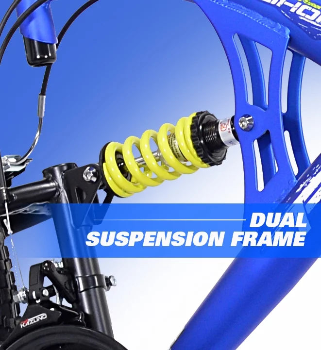 Blue Dual Suspension Mountain Bike W5140