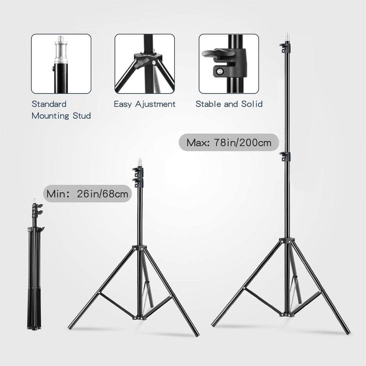 Softbox Lighting Kit 20''x28'' Photography Continuous Lighting System with 2x85W Dimmable LED Bulb Z942
