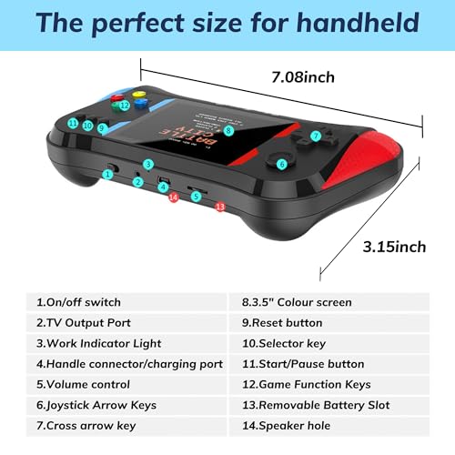Handheld Game with 310 Retro Video Games M7731