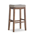 Gray and Rustic Backless Bar Stool X3071