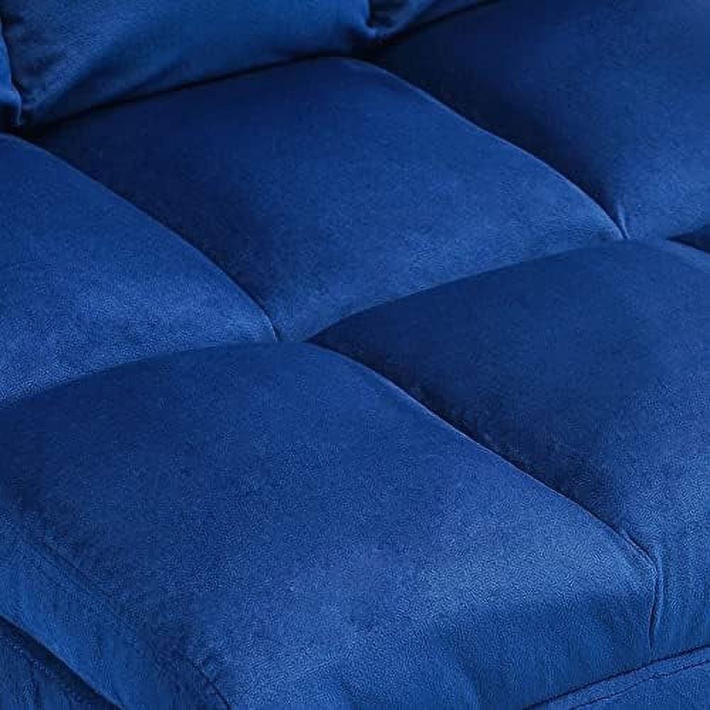 Dark Grey Velvet 2-Seater Armless Loveseat Sofa J853363