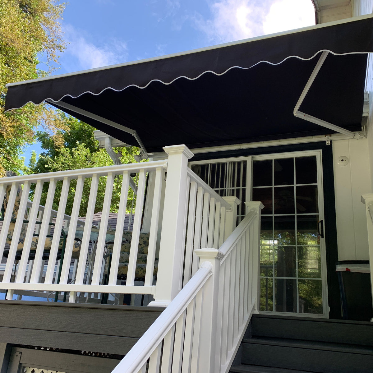 Black Retractable Patio Awning J798