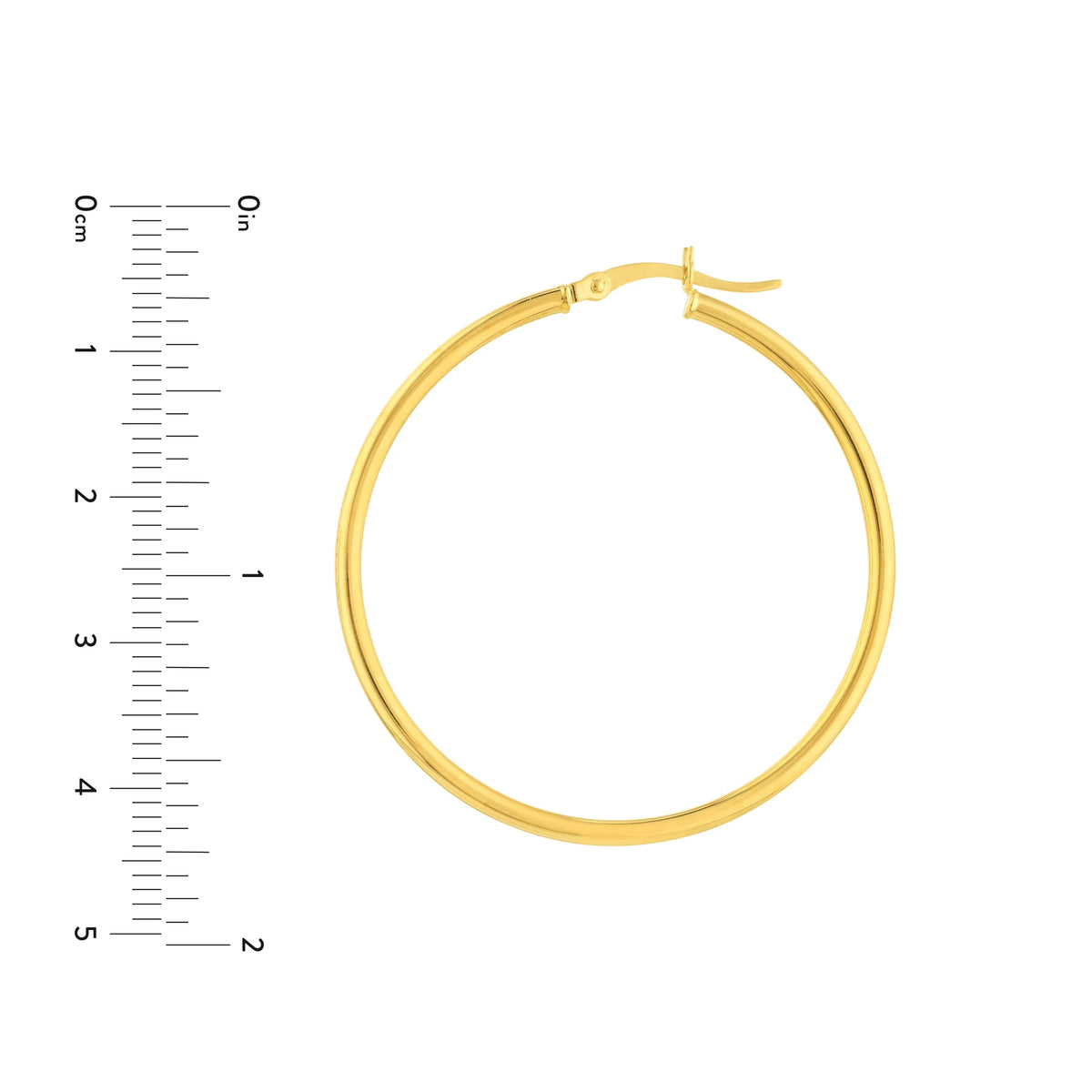 10K Yellow Gold High Polished Hoop Earrings U66729
